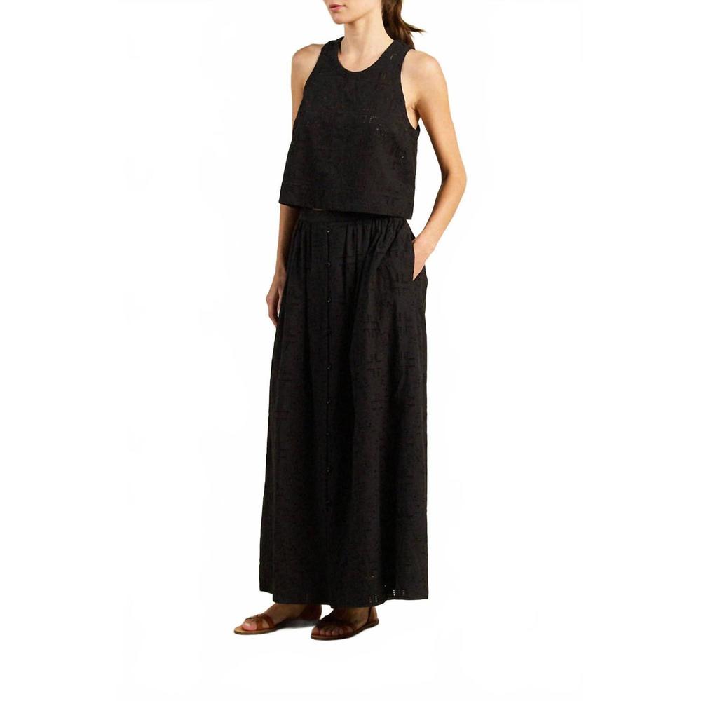 NEW TROVATA esther eyelet tank top in black hankerchief - Picture 3 of 5